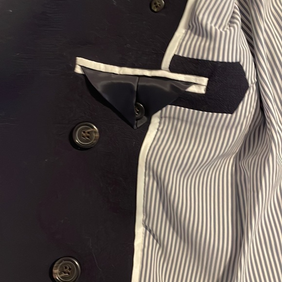 J. Crew double cloth double breasted navy peacoat - Picture 7 of 8